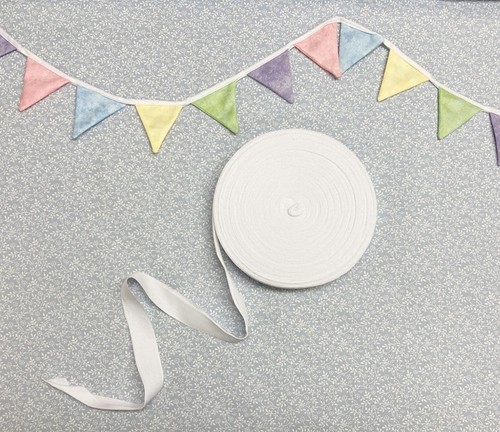 White bunting tape wide - white,