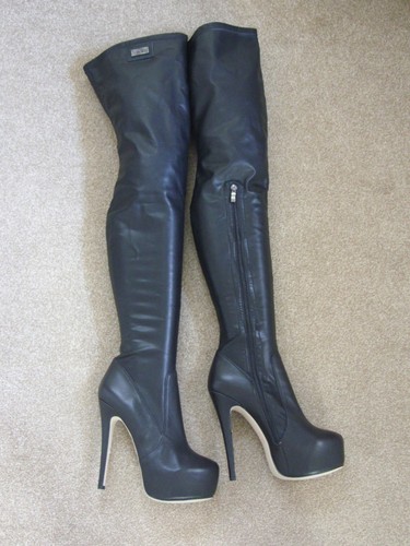 New arollo black leather - new, /