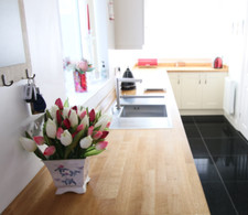 OAK Real Wood Kitchen Worktop Block 1 2 3 4M ISLAND BAR TABLE BENCH Solid Timber