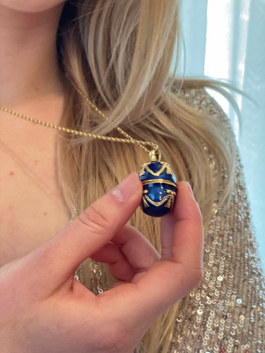 Sapphire blue faberge egg - sapphire,