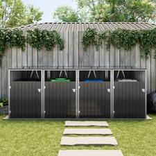 Four Wheelie Bin Storage Metal