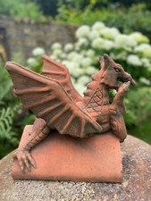 Brecon dragon roof finial 100 degree angled decorative stone ridge tile 36cm H