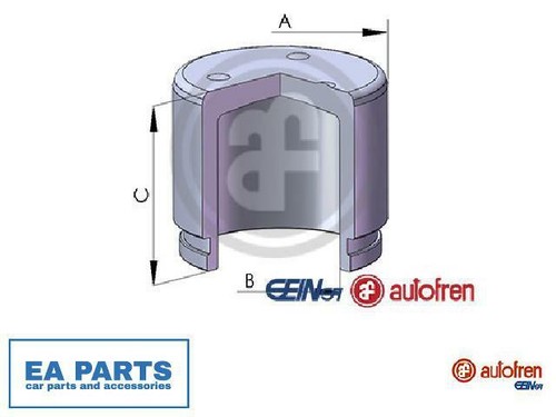 Piston brake caliper for - brake,