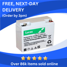 Mountfield 1538/ 1538H SD, Ride-on Lawnmower LUCAS Battery Replaces  118120007/0