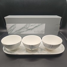 Boxed Belleek Living Marbled Trio Serving Set - BNIB