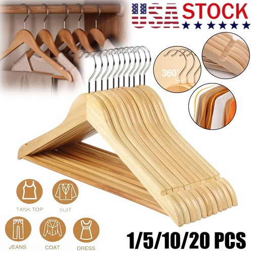 Wooden hangers pack - hangers, 5/10/20