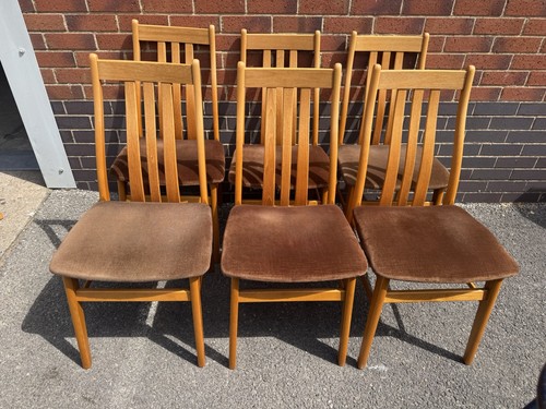 Set six danish teak dining - of,