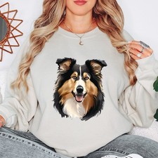 Rough Collie Dog Portrait Womens Sweatshirt Pet Owner Jumper Gift Idea