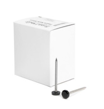 100x Poly Top Pins 50mm White Black Fascia Plastic Headed Fixing Soffit Nails