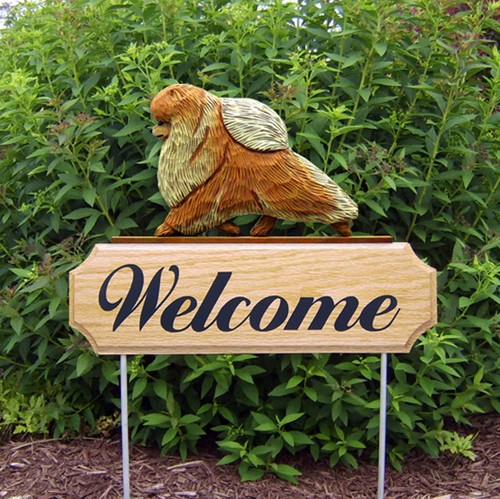 Pomeranian wood welcome - pomeranian,
