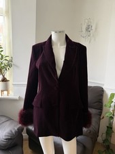 Zara Velvet Blazer With Faux