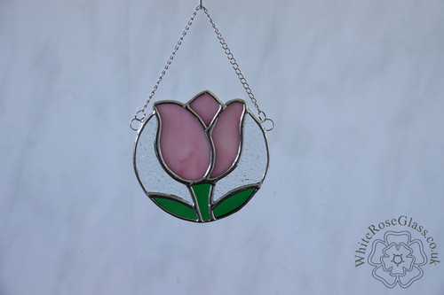 Stained glass tulip flower - stained,