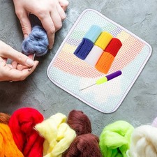  Latch Hook Kits for Beginners Embroidery Hooked Rug Needlework Cushion