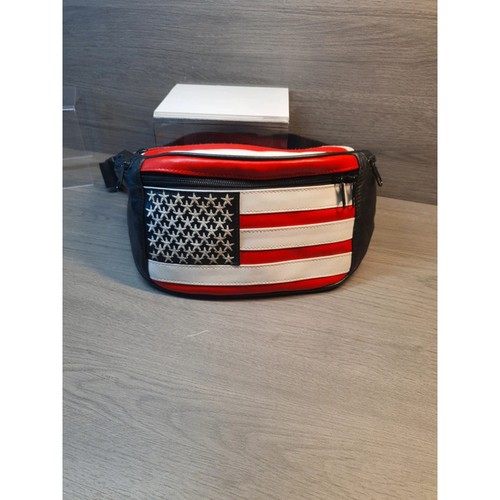 Vintage 90s leather usa - , flag