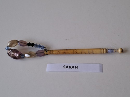 Antique bone lace bobbin with - lace,