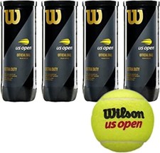 Wilson US Open Tennis Balls 4 Pack Official Match Quality Durable - FREE UK POST