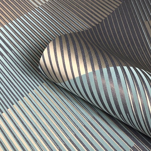 Geometric stripes yellow teal - stripes,