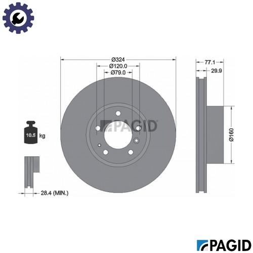 Brake disc 50426n - brake, for