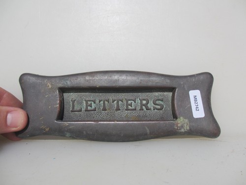 Victorian brass letterbox - brass,
