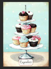Cupcakes retro vintage metal
