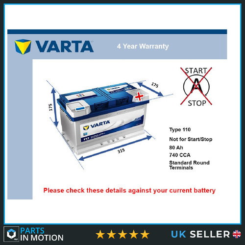 Car battery f17 varta - car, 740a