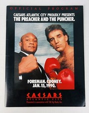 Boxing Program Official Book - FOREMAN vs COONEY - 1990 RARE