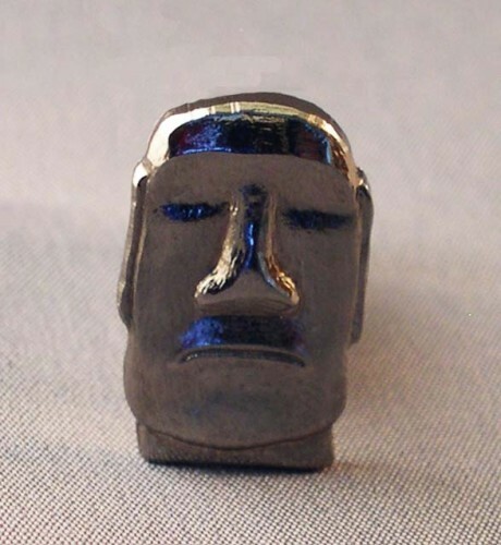 Easter island head enamel - island,