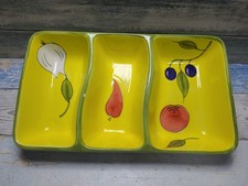 Vintage Rayware Olivio 3 Section Serving Dish Olives/Nibbles/Hors D'oeuvres