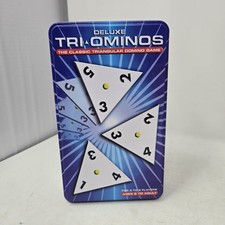Pressman 2001 DELUXE TRI-OMINOS Game Complete In Tin