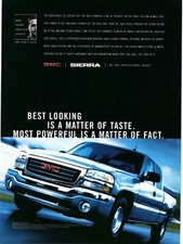 2002 PRINT AD - GMC SIERRA TRUCK AD - MOST POWERFUL IS A MATTER OF FACT