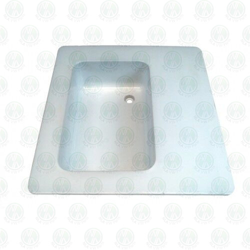 White plastic sink - white,