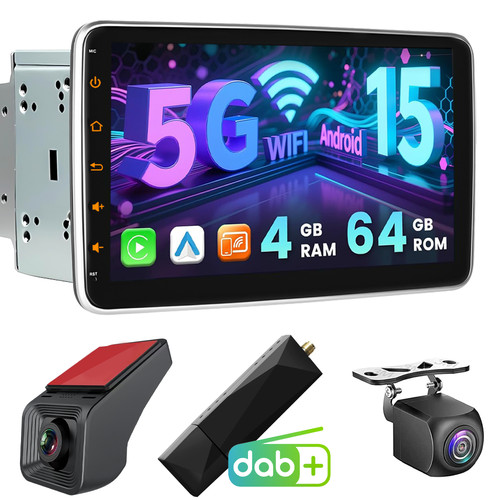 Dab 64gb rotatable 2din - dab+64gb, 10.1"