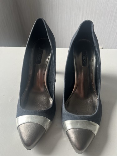 Next black court heels shoes - black,