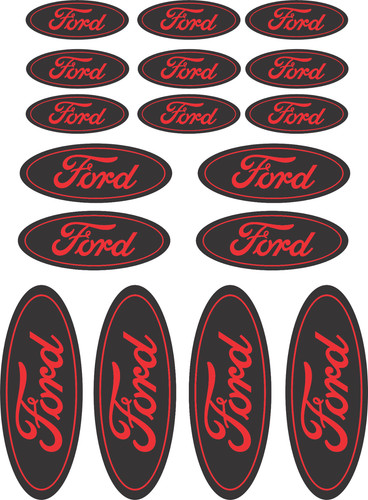 Ford oval decals printed - x,
