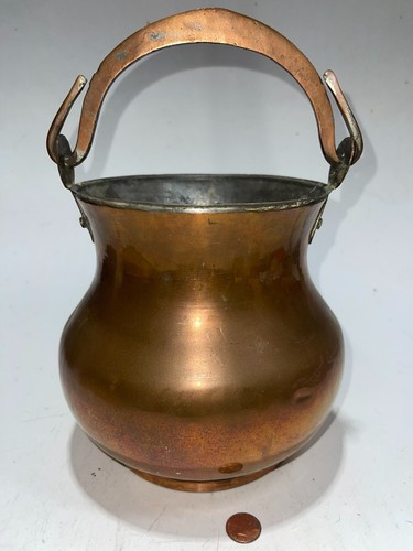 Vintage hanging copper - hanging, pot