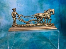 Vintage Brass Doorstop In