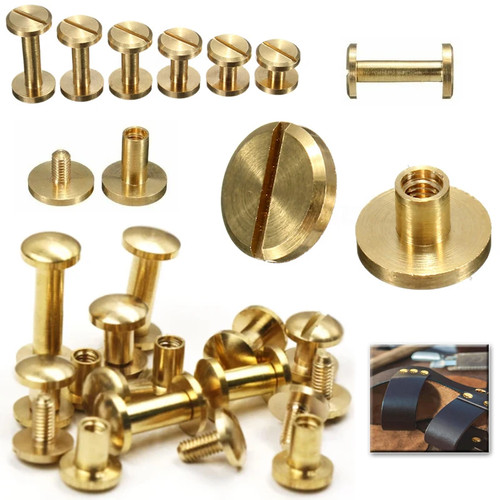 Solid brass chicago screws - brass,