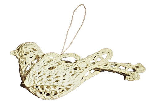 Handmade crochet dove - , ornament