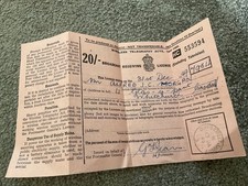 1949 vintage Wireless Telegraphy Act Receiving Licence.