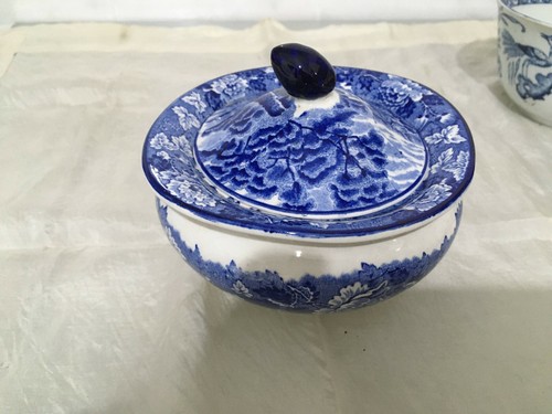 Vintage blue white bowl - vintage, &