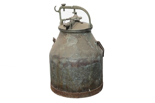 Antique copper milking churn - milking,