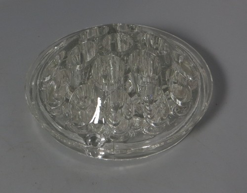 Vintage clear glass flower - clear,