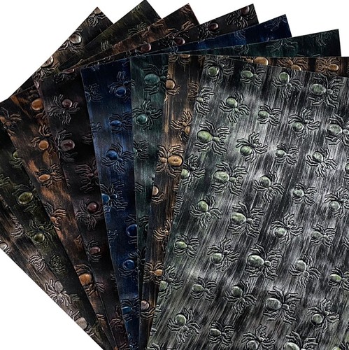 8pcs bronzed faux leather - faux,