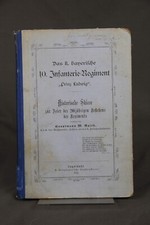 10. Infantry Regiment Prince Ludwig 200th Anniversary 1882 Military Bavaria