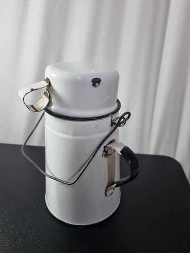 Stove pot white enamel - , with