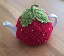Hand knitted Strawberry Tea
