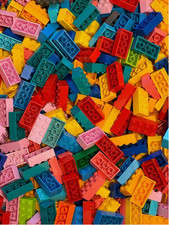 100 x LEGO BRICKS 2x4 VARIOUS