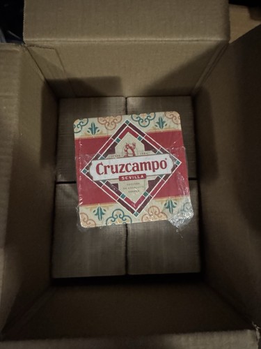 Cruzcampo lager beer drip mats - cruzcampo,