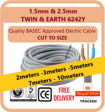 TWIN & EARTH Electric Cable Wire 1.5mm - 2.5mm 6242Y FAST FREE DELIVERY