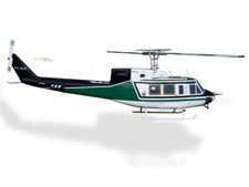 GREEN WHITE 600 B212 Civil RC Helicopter Fuselage Bell212 Civil 600 Size